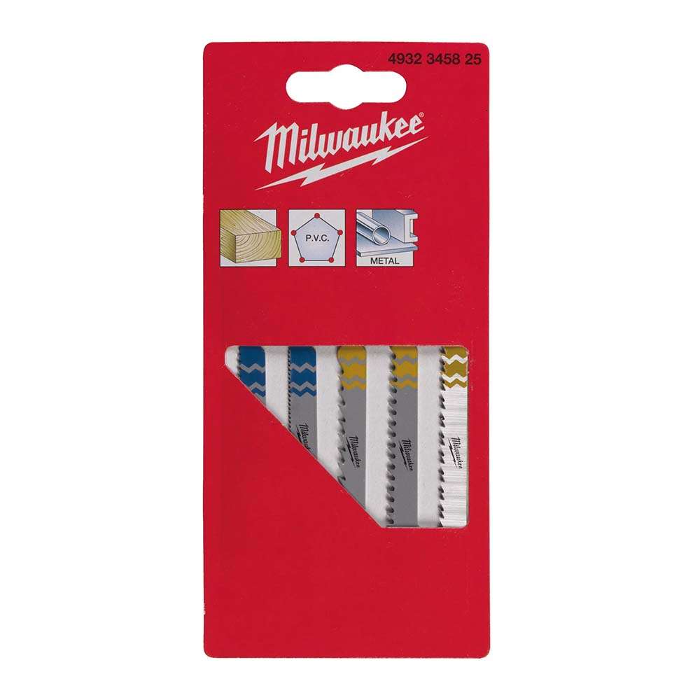 Milwaukee 4932345825 Jigsaw Blade Set (5Pcs/Set) 0