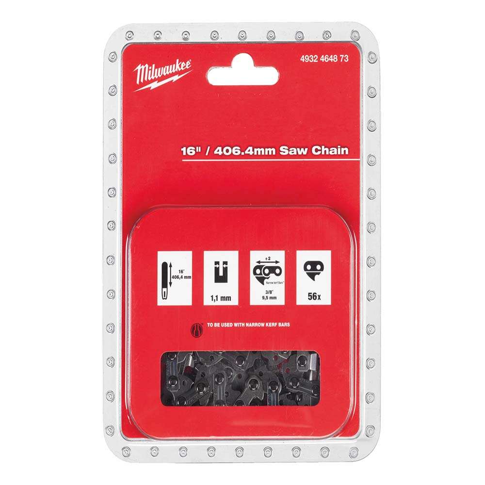 Milwaukee 4932464873 Replacement Chain Saw Chain, 16"