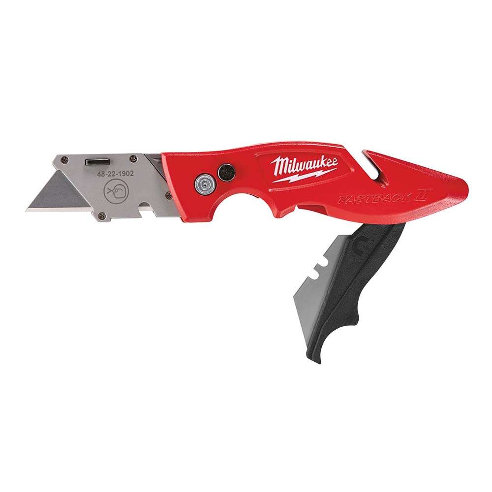 Milwaukee 4932471358 Fastrack 6.75" Fastback Flip Utility Knife With Blade Storage, Red 0
