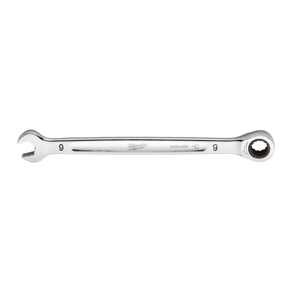 Milwaukee 4932471502 MaxBite 9MM Chrome Plated Ratcheting Combination Wrench 0