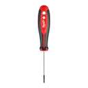Milwaukee Tri-Lobe Slotted Screwdriver, 0.4 x 75mm, Comfort-Grip Flat Head Driver 0