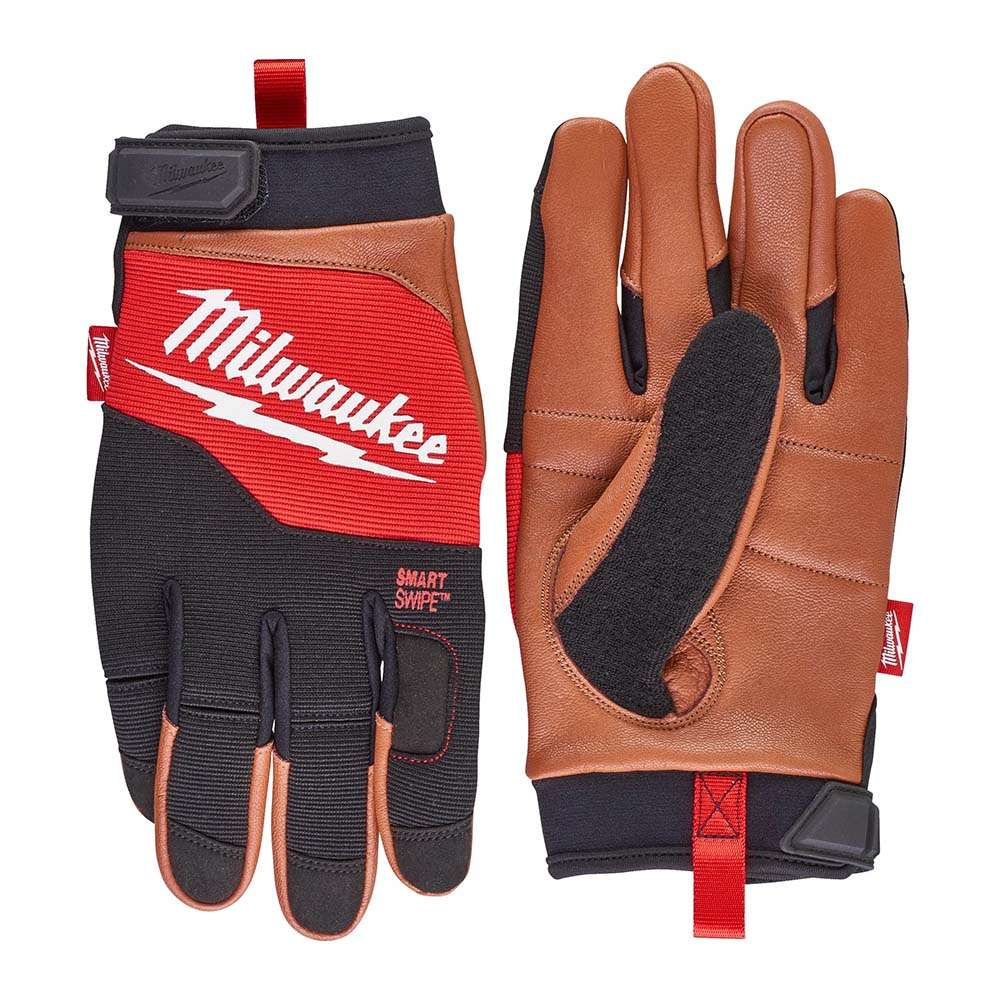 Milwaukee Hybrid Leather Gloves, Large, Mixed-Material Gloves for Comfort & Durability 1