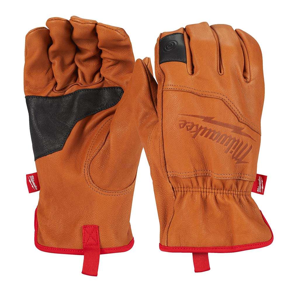Milwaukee 4932478124 Leather Gloves, L, Brown 0