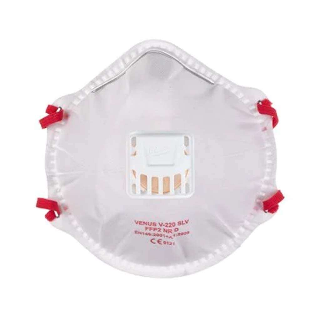 Milwaukee 4932478548 FFP2 Disposable Respirator With Valve, White (10 Pcs/Pack) 1