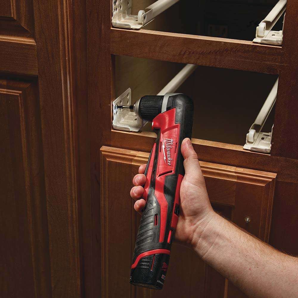 Milwaukee 12V Right Angle Drill Kit, 10mm Drill with 2 x 2.0Ah - Pack of 2 Batteries 9