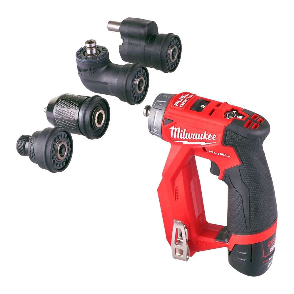 Milwaukee M12FDDX-0 Fuel 12V Cordless Drill/Driver With Interchangable Heads (Bare Tool) 