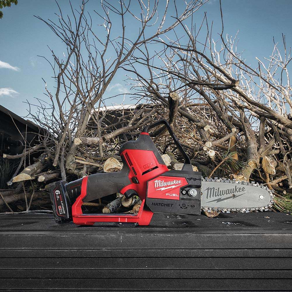 Milwaukee M12FHS-602 Fuel 12V 6Ah X 2 Li-ion Cordless Hatchet Chain Saw, 152MM 11