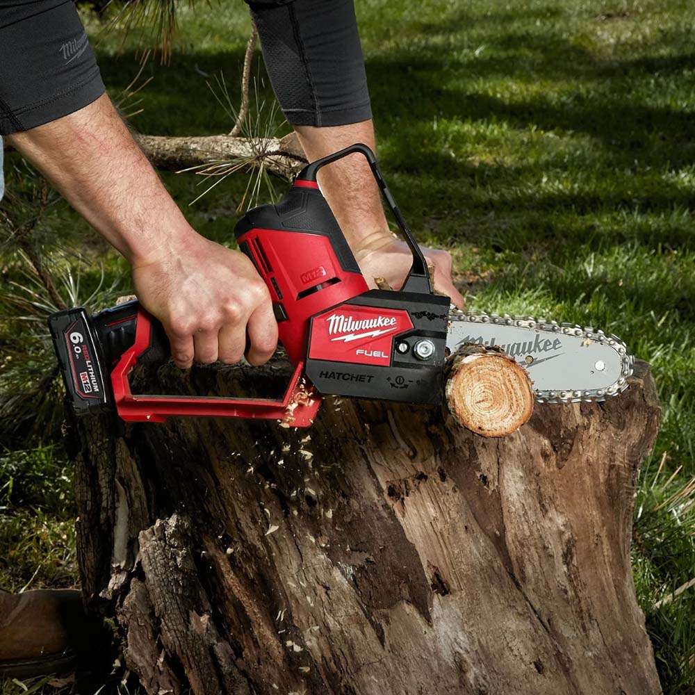 Milwaukee M12FHS-602 Fuel 12V 6Ah X 2 Li-ion Cordless Hatchet Chain Saw, 152MM 14
