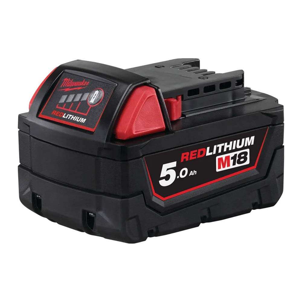 Milwaukee Red Lithium 18V 5.0Ah Battery, High-Capacity Pack for Demanding M18 Tools 1