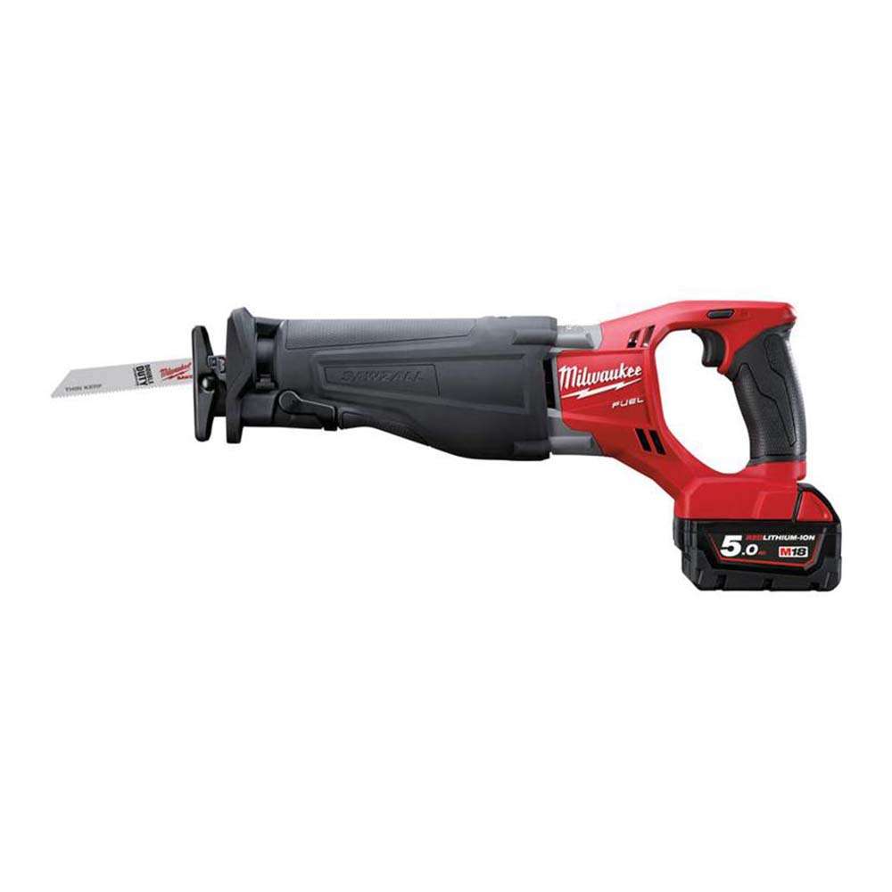 المنشار الترددي المستقيم ميلووكي (Milwaukee) قياس (25MM) يعمل ببطارية (18V-5AhX2) موديل (M18CSX-502X) 0
