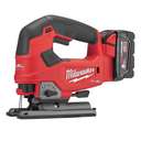 Milwaukee M18 FUEL Top Handle Jigsaw Kit, 25mm Jigsaw with 2 x 5.0Ah - Pack of 2 Battery 1