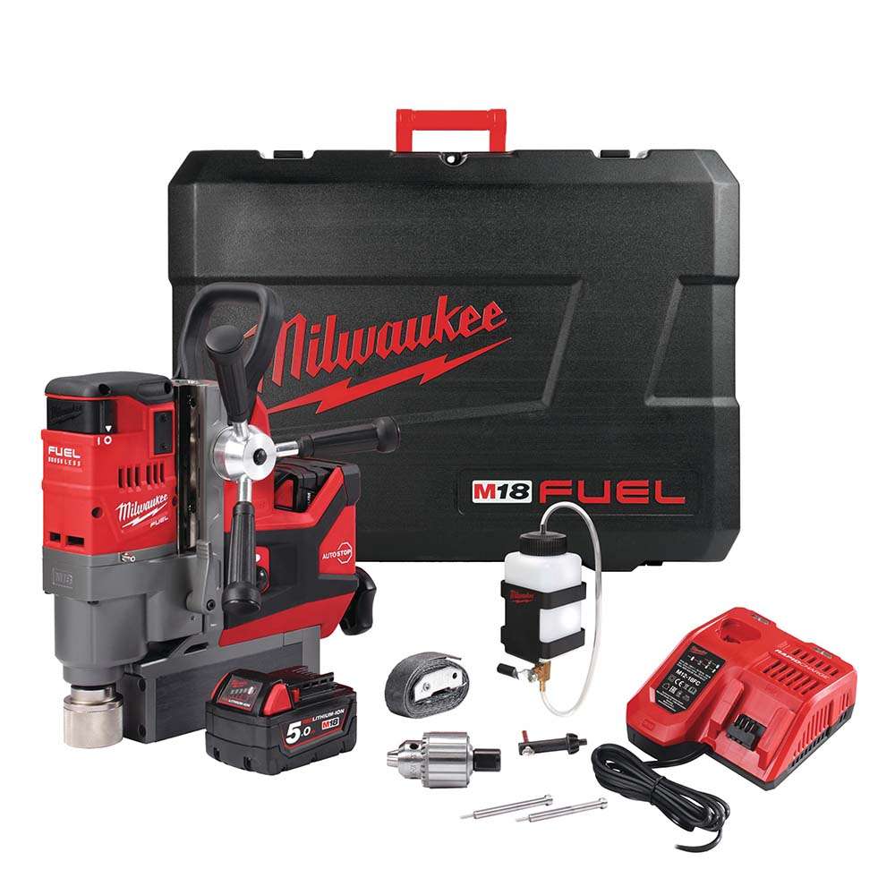 Milwaukee M18FMDP-502C Fuel 18V 5Ah X 2 Magnetic Drilling Press With Permanent Magnet 7