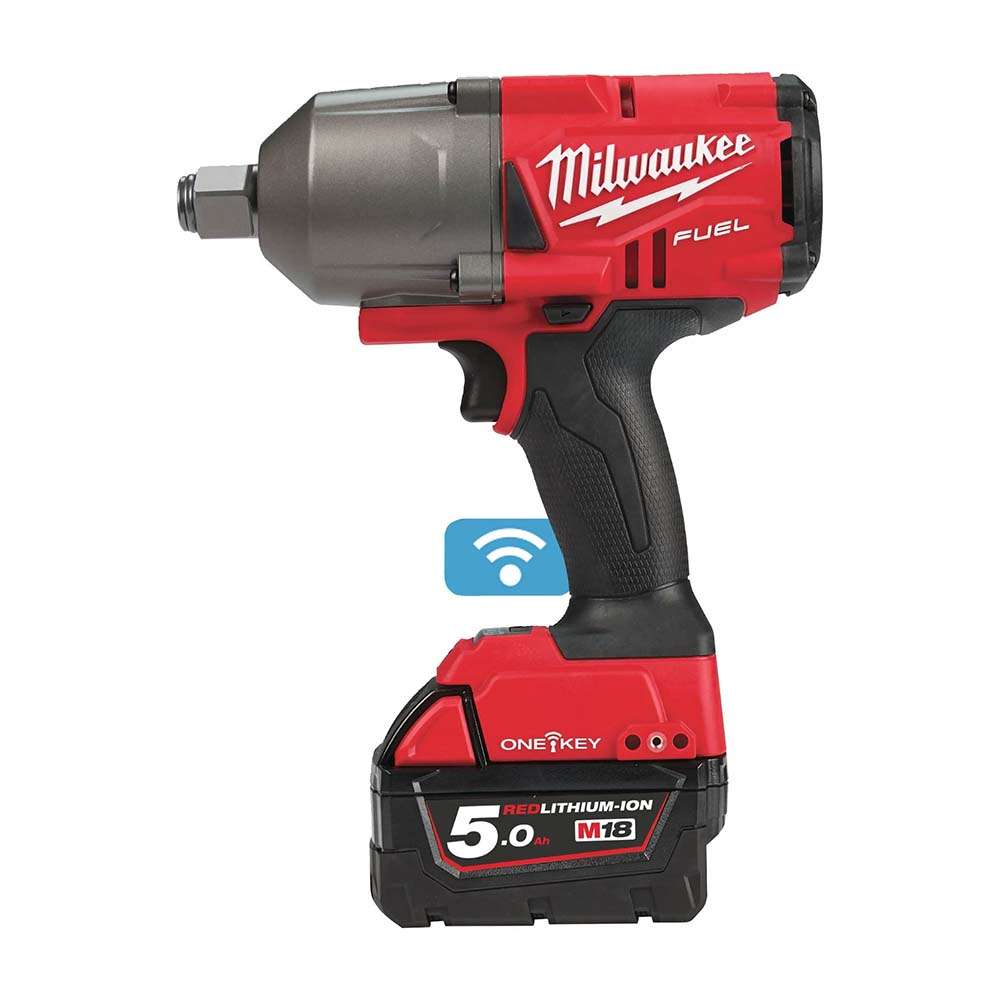 Milwaukee M18ONEFHIWF34-502X Fuel 3/4" 18V 5Ah X 2 High Torque Impact Wrench Kit  2