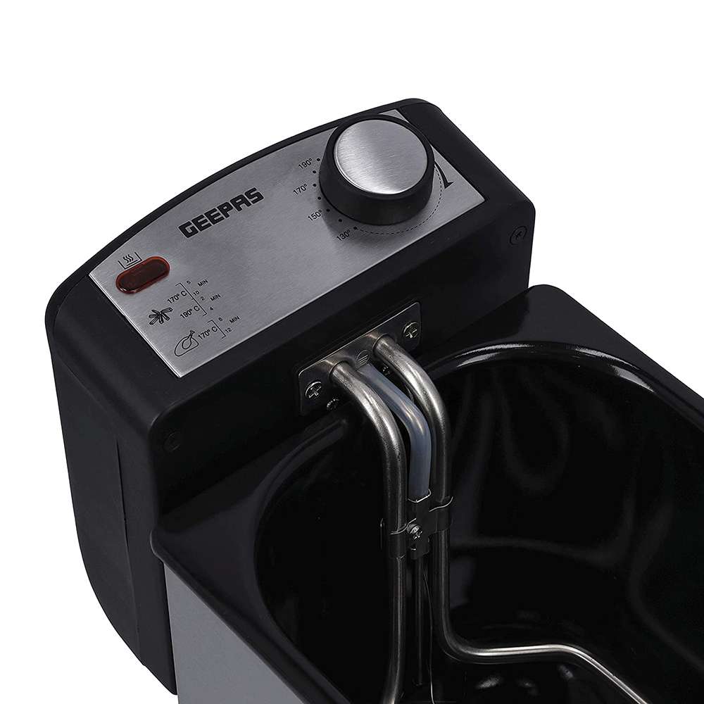 مقلاة عميقة استطاعة (2180W) من جيباس سعة (3L) مع حماية من الحرارة الزائدة وسلة مطلية بالكروم موديل (GDF36015)  2