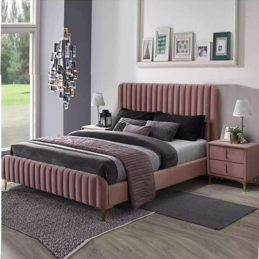 RoLucano King Bed - Dusty Pink 0