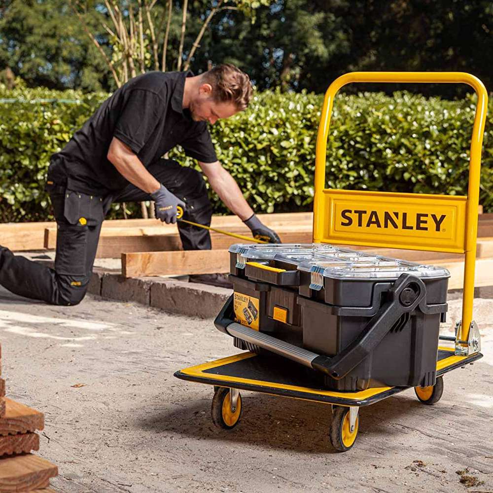 عربة ترولي ذات المنصة من (Stanley) بقدرة تحميل (150kg)  7