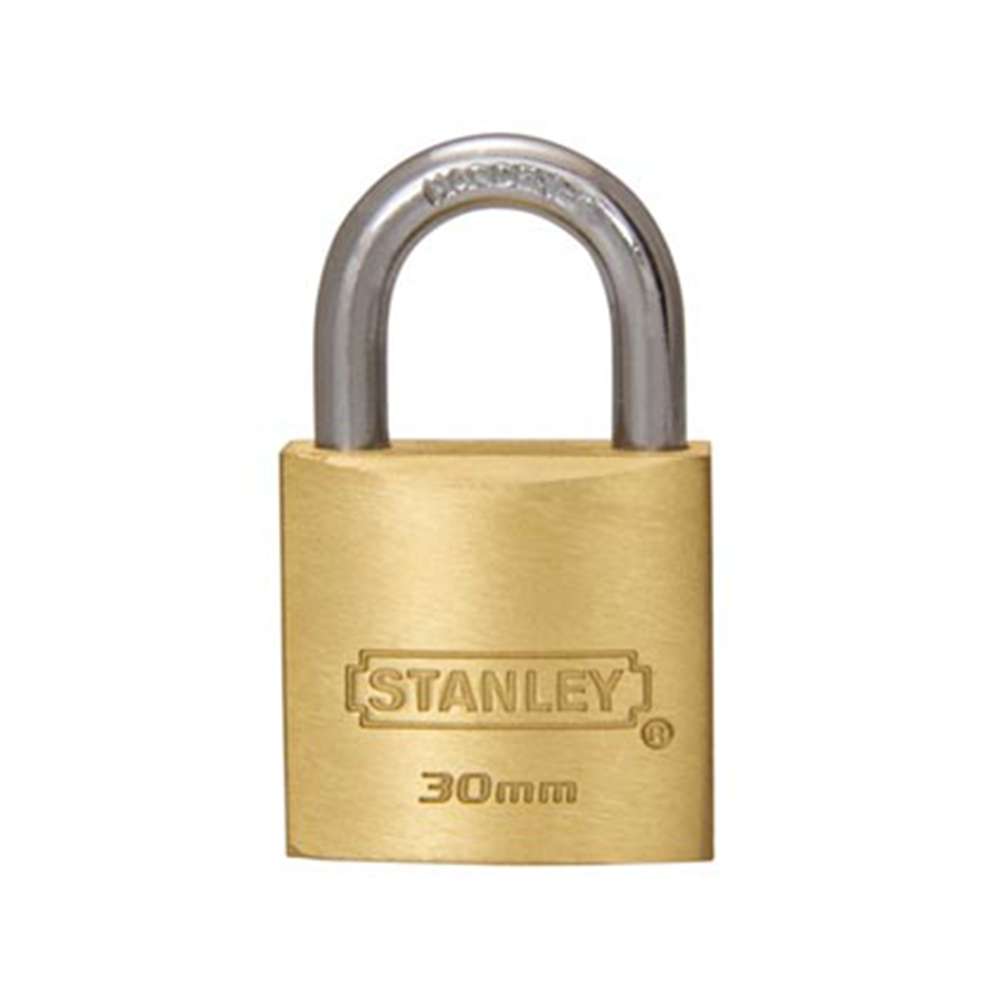 Stanley Padlock Brass 30mm Std Shackle 1