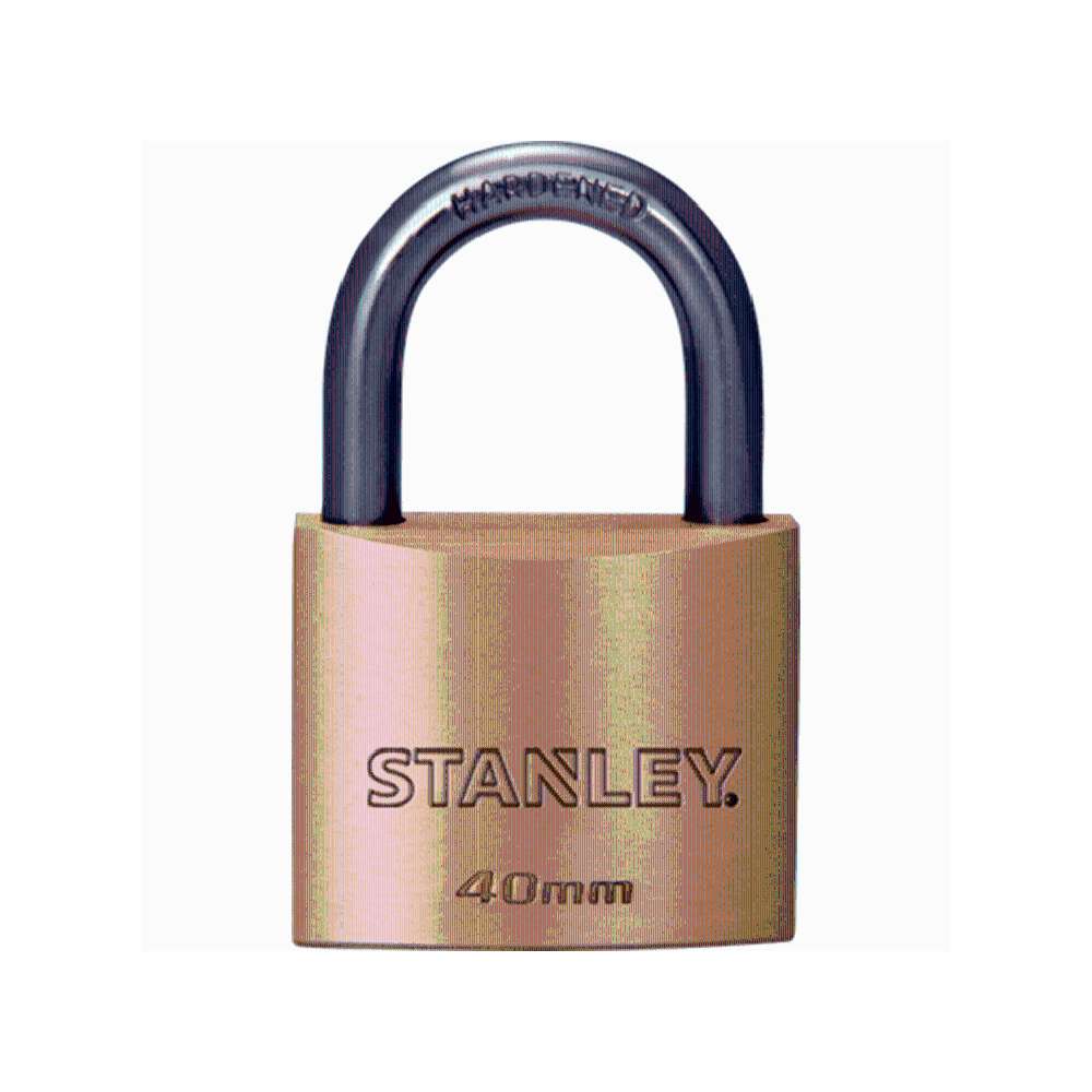 Stanley Padlock Brass 40mm Std Shackle 1