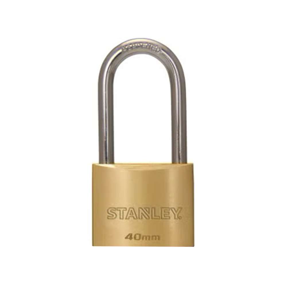 Stanley Padlock Brass 40mm Long Shackle 1