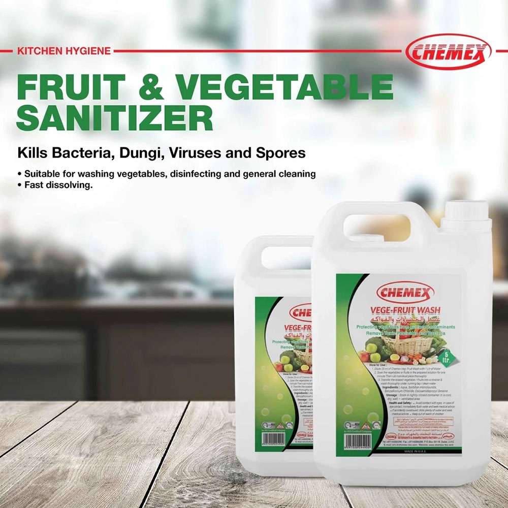 Chemex Fruit & Veggie Wash Sanitizer Disinfectant, 5L 1