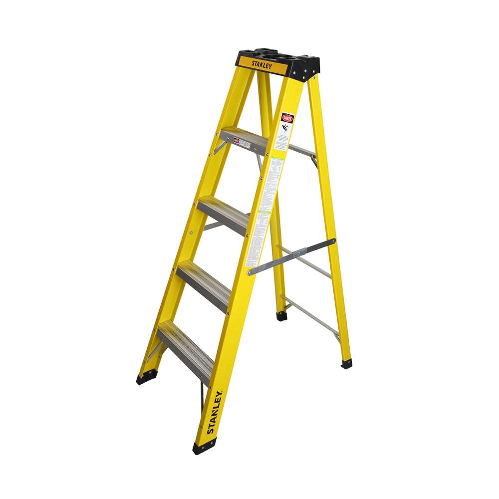 Stanley 4 Step Fiberglass Ladder 140 x 480 x 1270mm 0