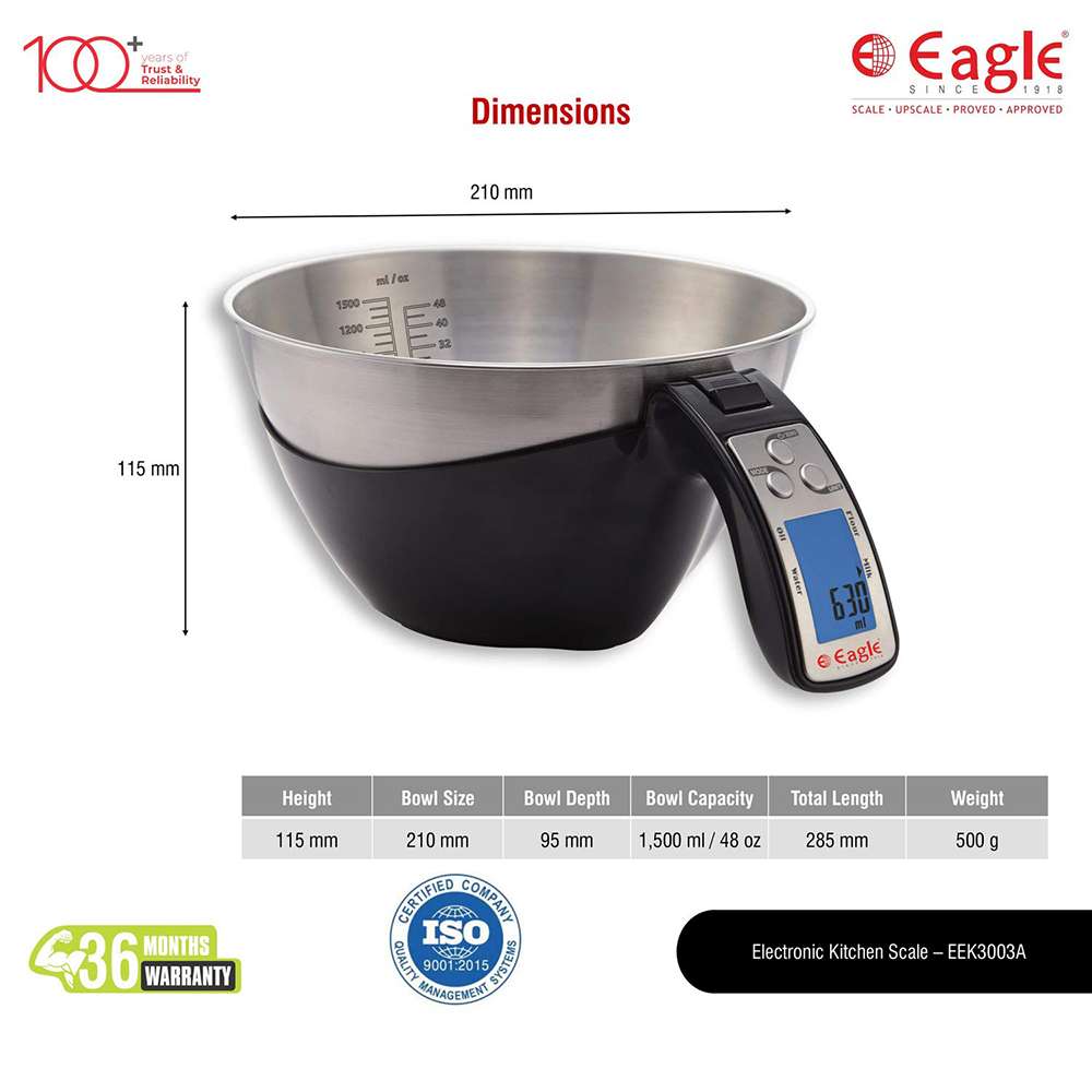 Eagle EEK3003A Kitchen Weighing Scale, Capacity 1 kg - 5 kg 3