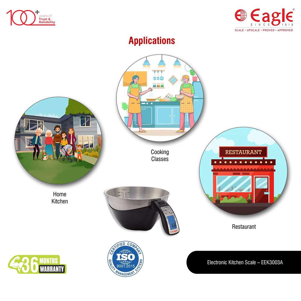 Eagle EEK3003A Kitchen Weighing Scale, Capacity 1 kg - 5 kg 4