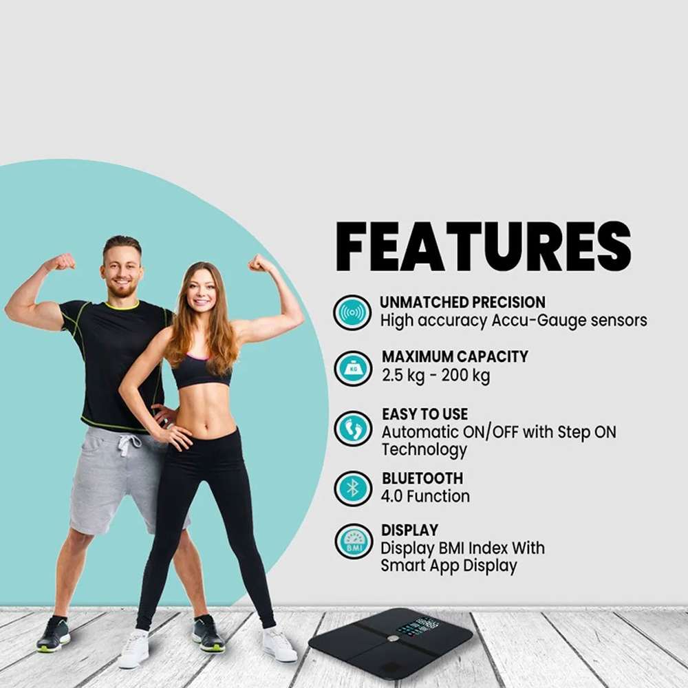 Eagle EEP1002A Smart Personal Weighing Scale with bluetooth connectivity, Capacity 100gm-200Kg 15