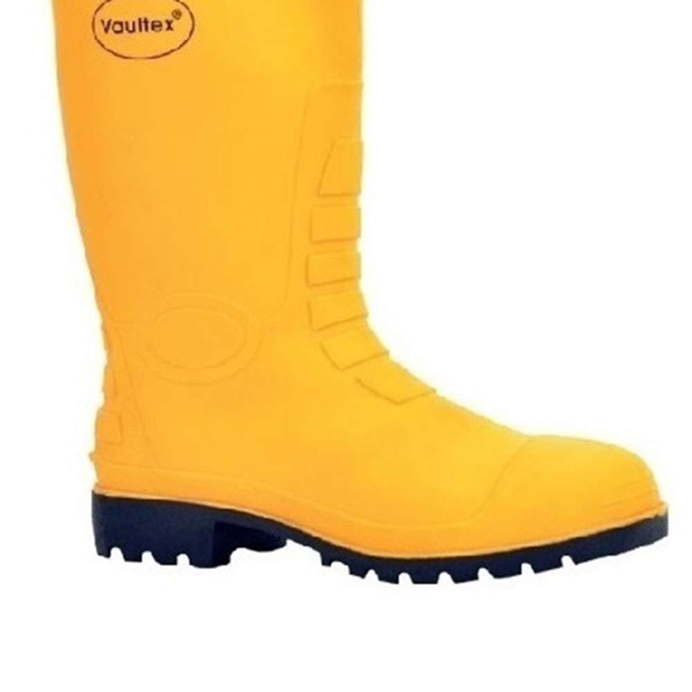Vaultex RBY12 PVC Steel Toe Safety Gumboots - Yellow, 41 1