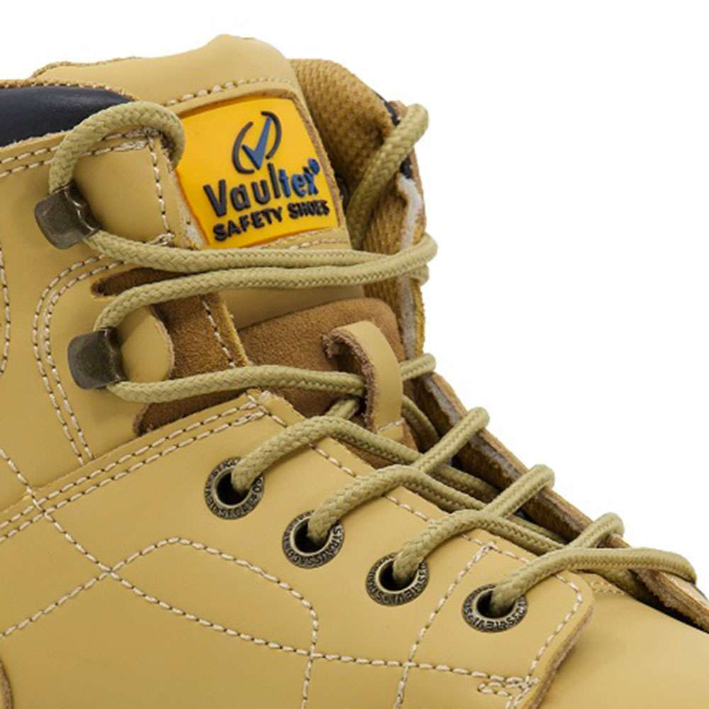 Vaultex DAD High Ankle Steel Toe and Mid-Plate Safety Shoes - Honey, 44 3