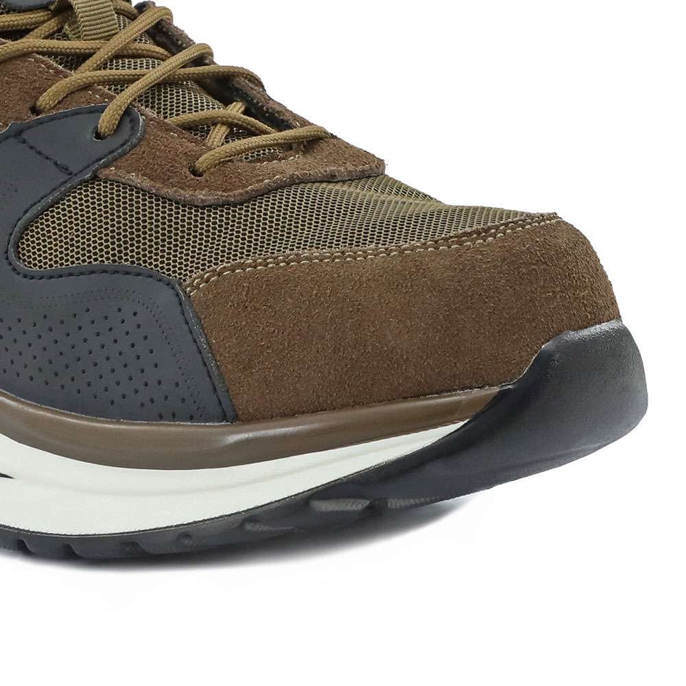 Workland EVA Mid Ankle Suede Leather Composite Toe Safety Shoe, Brown 3