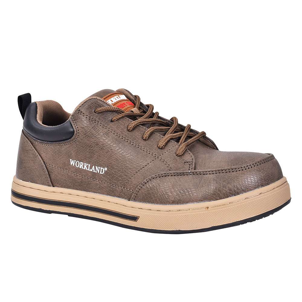 Workland HOF Anti Slip Executive Steel Toe Safety Shoe, Brown, 42 0