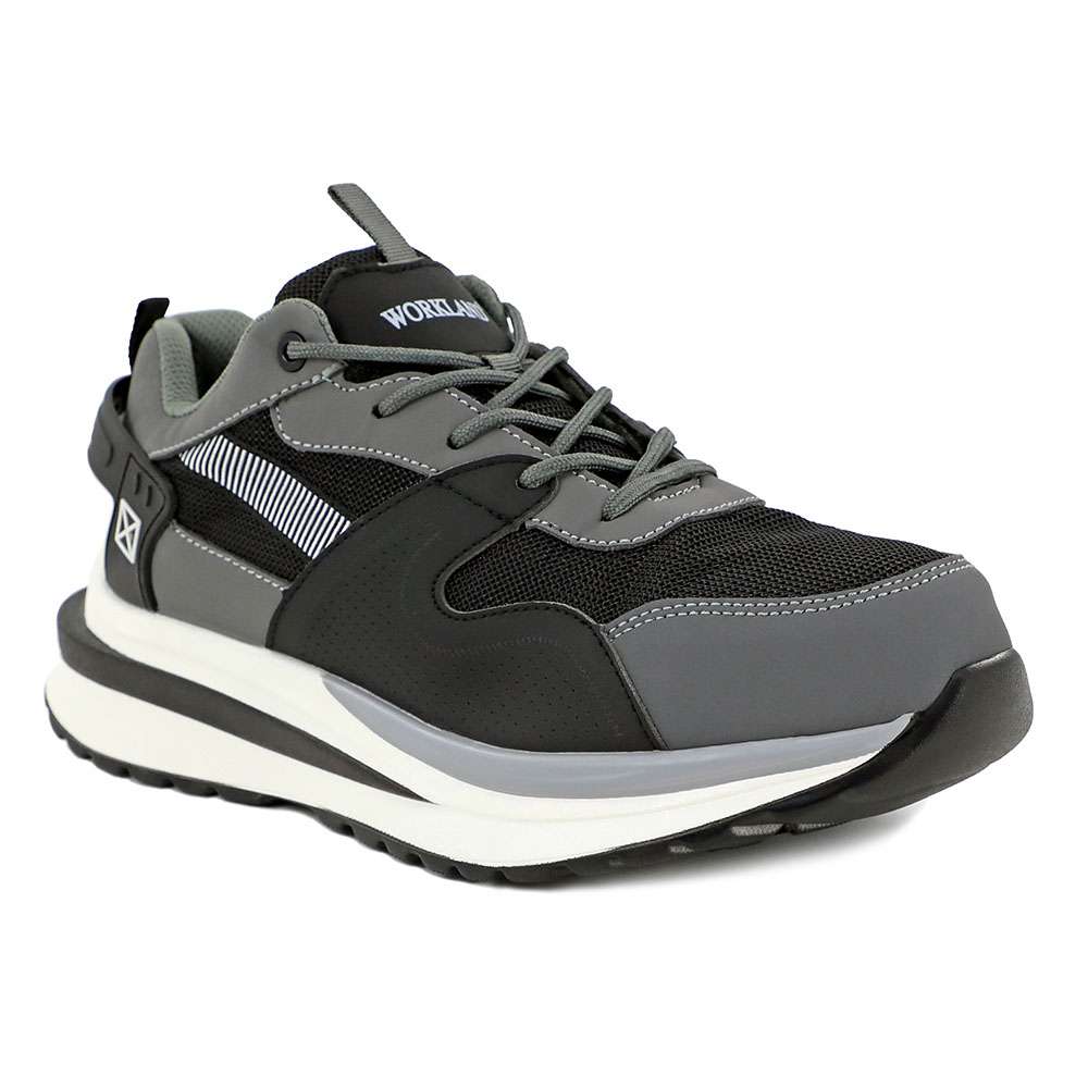 Workland ILQ Low Ankle Composite Toe Safety Shoes, Grey/Black, 42 0