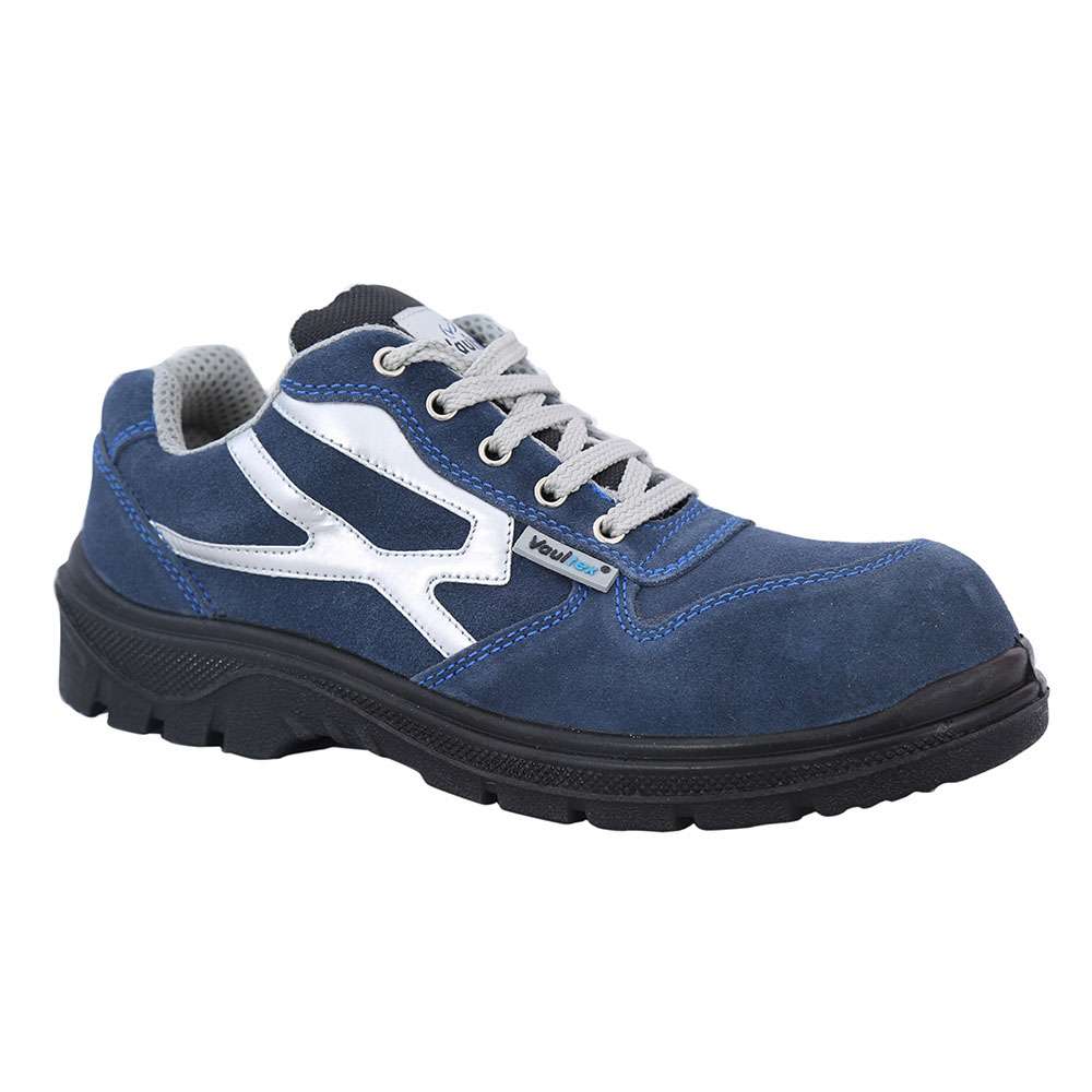 Vaultex IMK Low Ankle Suede Leather Steel Toe Safety Shoes, Blue 0