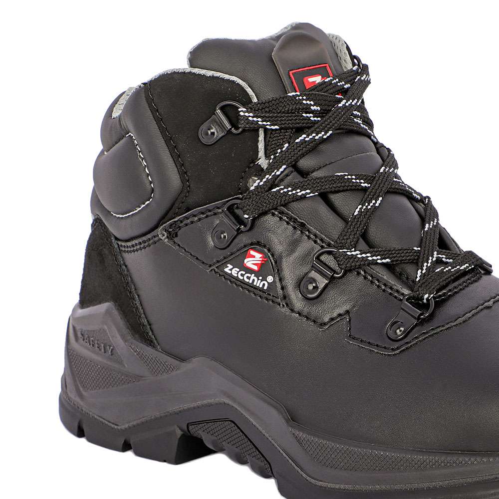 Zecchin IMO High Ankle hike Steel Toe Safety Shoes, Black, 39 1