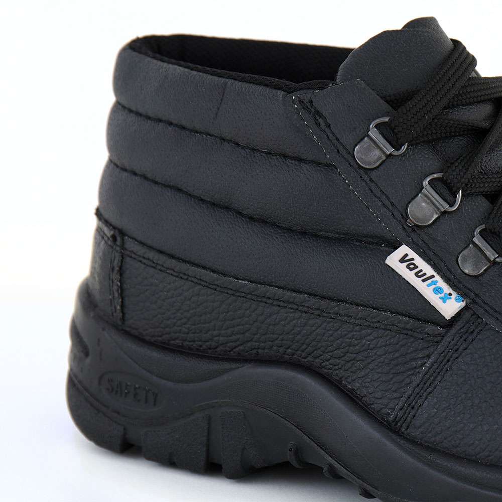 Vaultex MDU High Ankle Steel Toe Safety Shoes - Black, 40 2