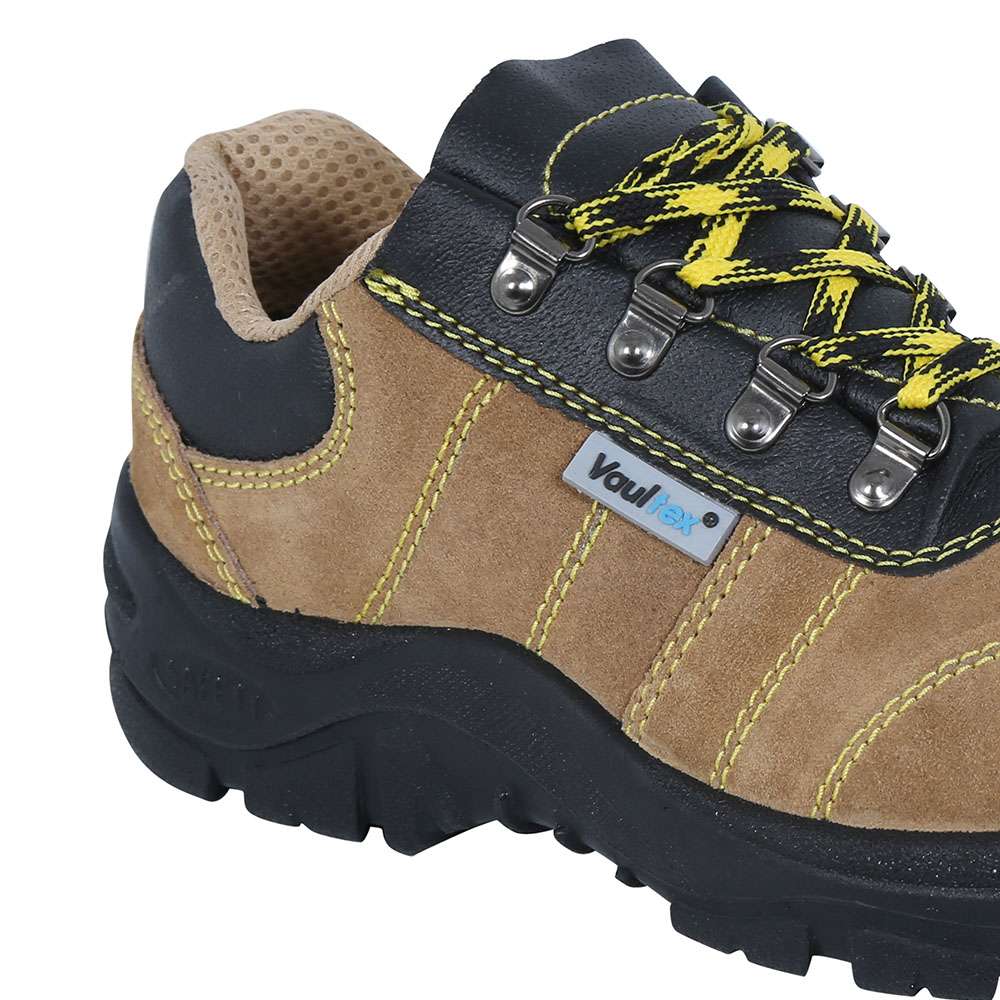 Vaultex NBI Suede Leather Steel Toe Safety Shoes, Light Brown, 42 1
