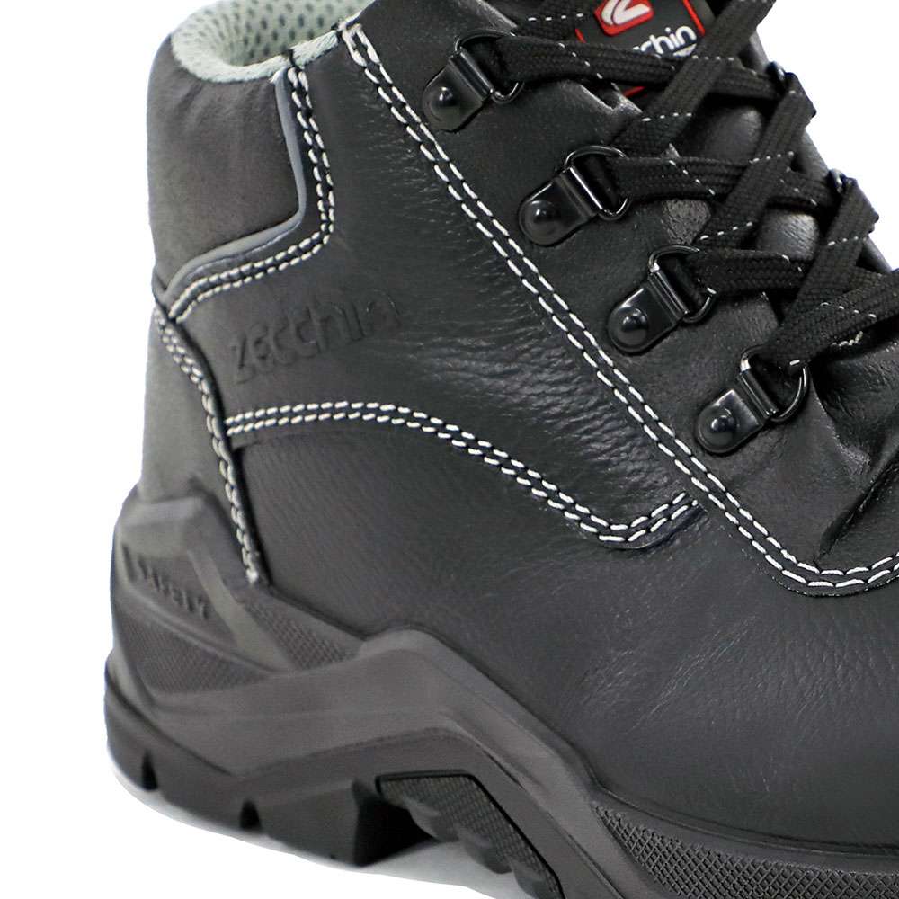 Zecchin ORK High Ankle Steel Toe Safety Shoes, Black, 41 1