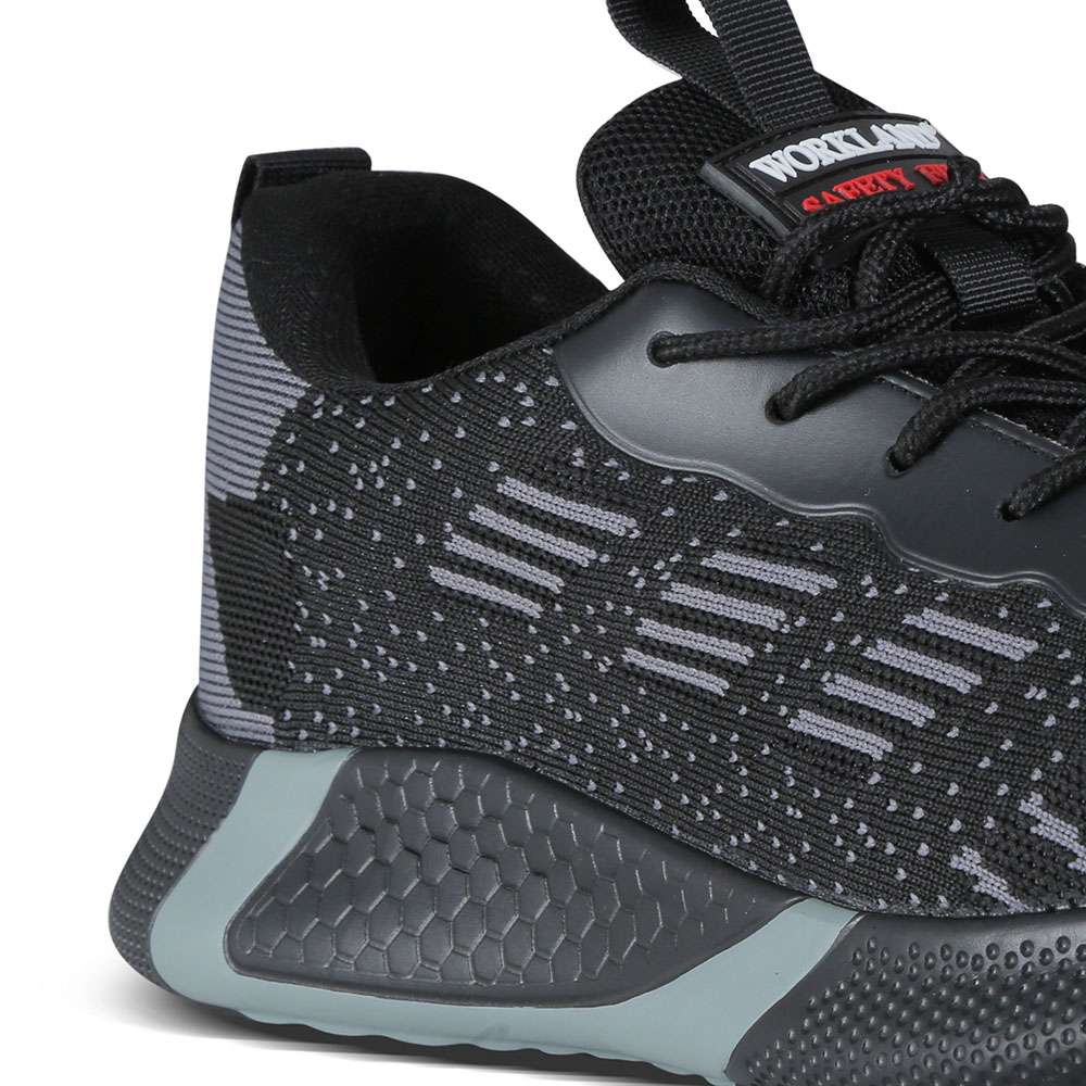 حذاء الحماية و السلامة وركلاند (Workland) منخفض الكاحل بحماية مركبة لأصابع القدم باللون الرمادي و الأسود موديل (QNO) قياس (38) 1