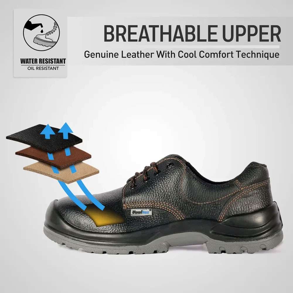 Vaultex SGM Low Ankle S3 SRA Composite Toe Safety Shoes, Black, 42 4