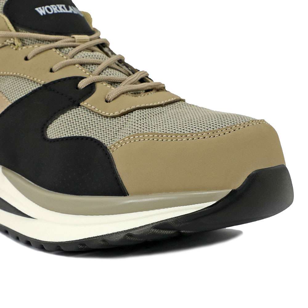 Workland UPI Low Ankle Composite Toe Safety Shoes, Beige/Black 2