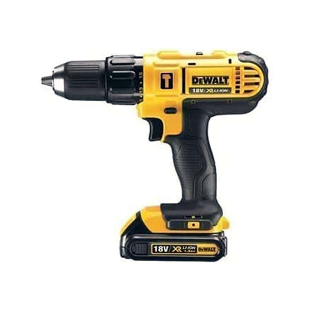 المثقاب اللاسلكي (DCD771S2- B5) من (Dewalt)  يعمل ببطارية (18V) باللون الأصفر و الأسود 1