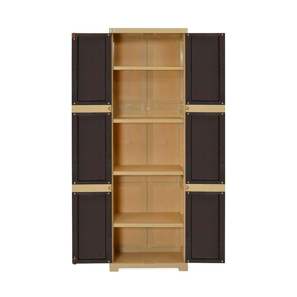 Nilkamal Freedom Mini Large Cabinet Weathered Brown And Biscuit - FML 2