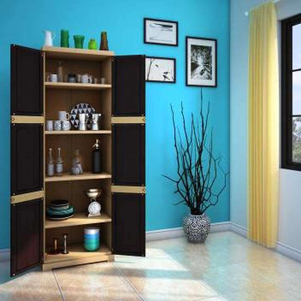 Nilkamal Freedom Mini Large Cabinet Weathered Brown And Biscuit - FML 4