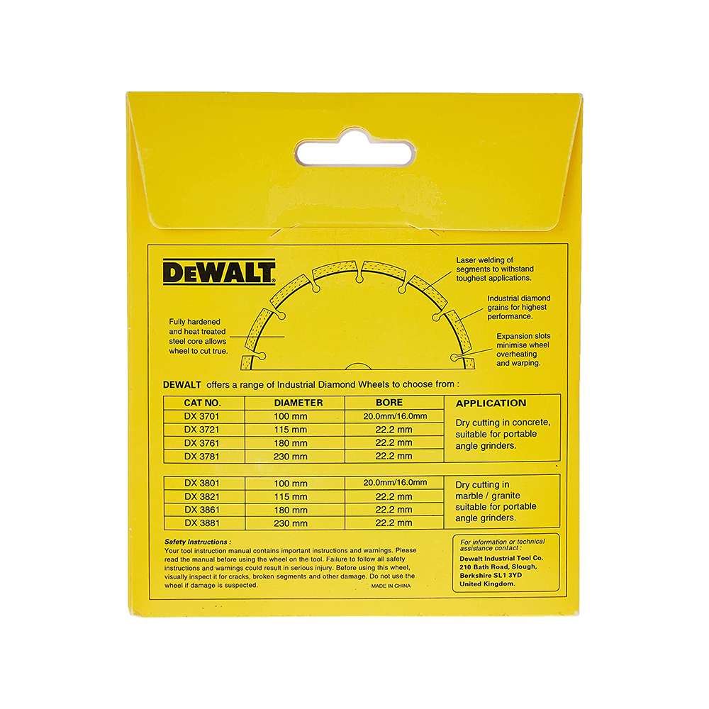 شفرات مقسمة بالليزر للرخام و الجرانيت (DX3821) من (Dewalt) بقطر (115mm) و بحجم فتحة تثبيت (22.2mm) 2