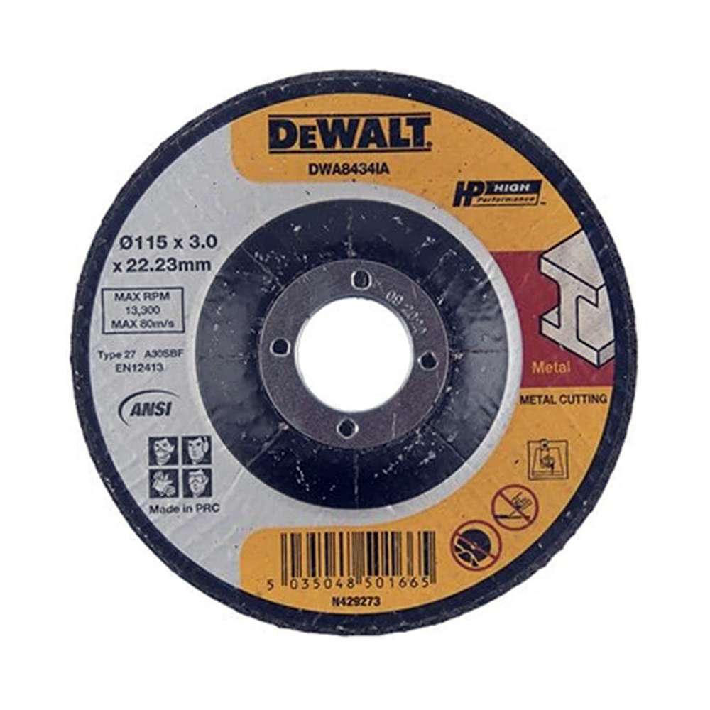Dewalt DWA8434IA-AE 115 x 3 x 22.23 Metal Cutting Wheel t27 0