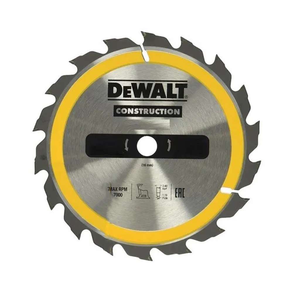 Dewalt DT1938-QZ Circular Saw Blades D184/BS16/1.7/2.6/18/ATB/20DEG 0