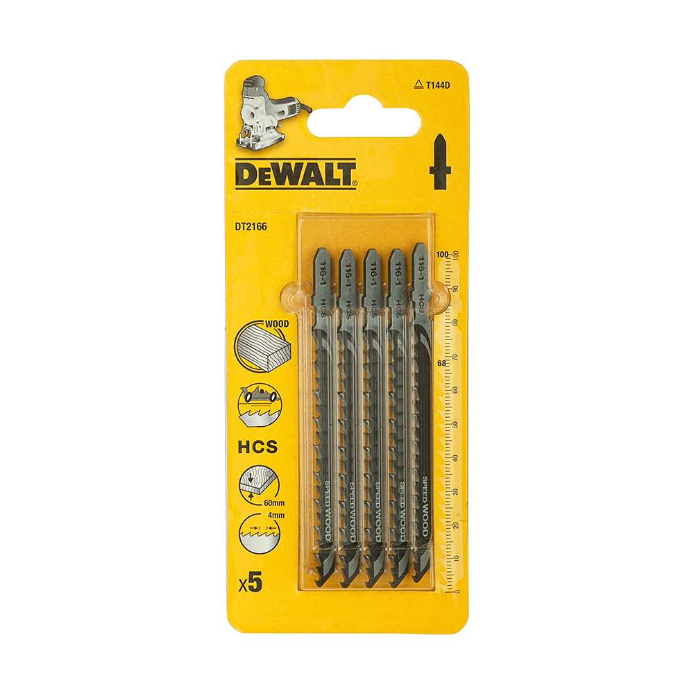 Dewalt Jig Saw Blade T Shank 68mm 6T DT2166-QZ (Pack of 5) 6