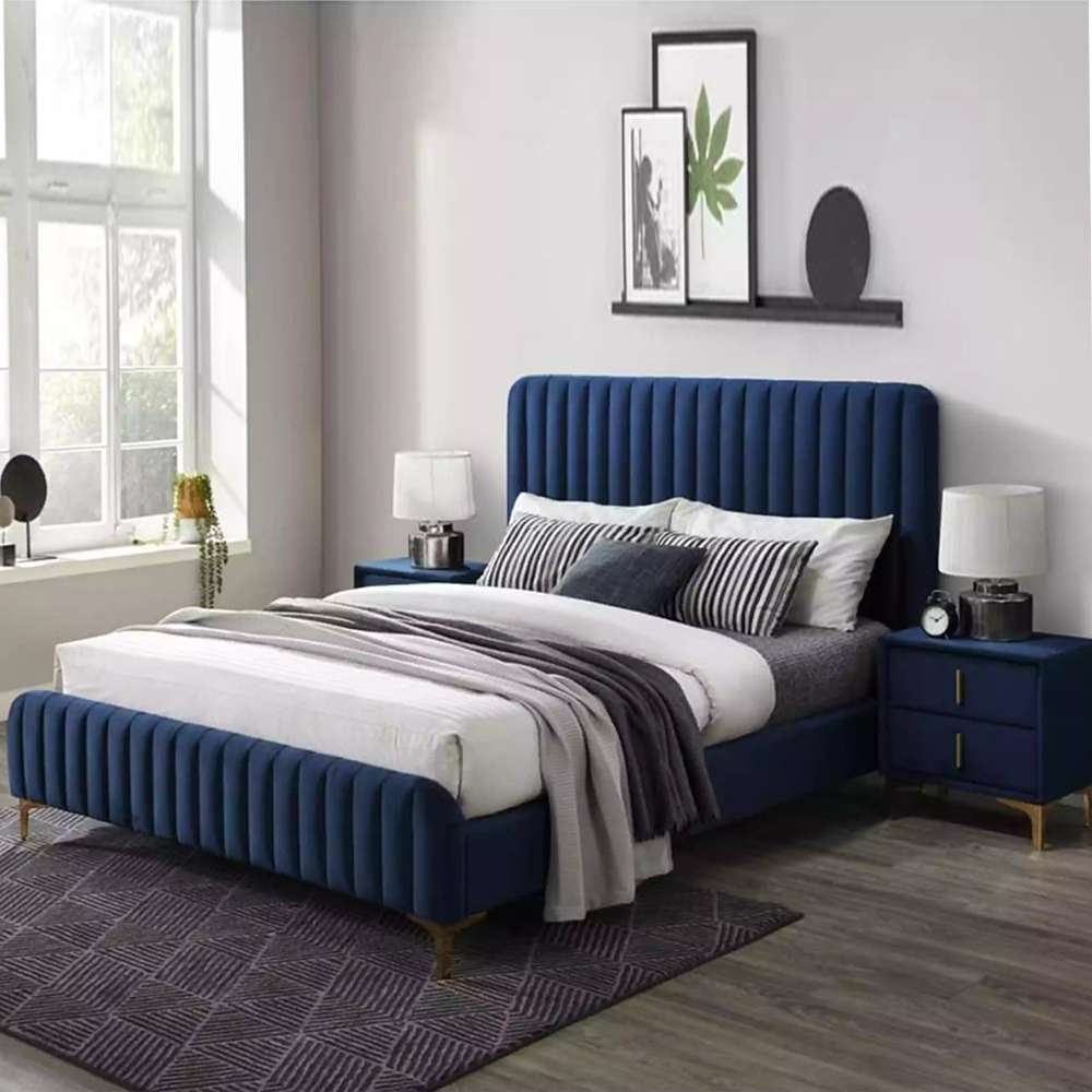 RoLucano King Bed - Navy Blue 0