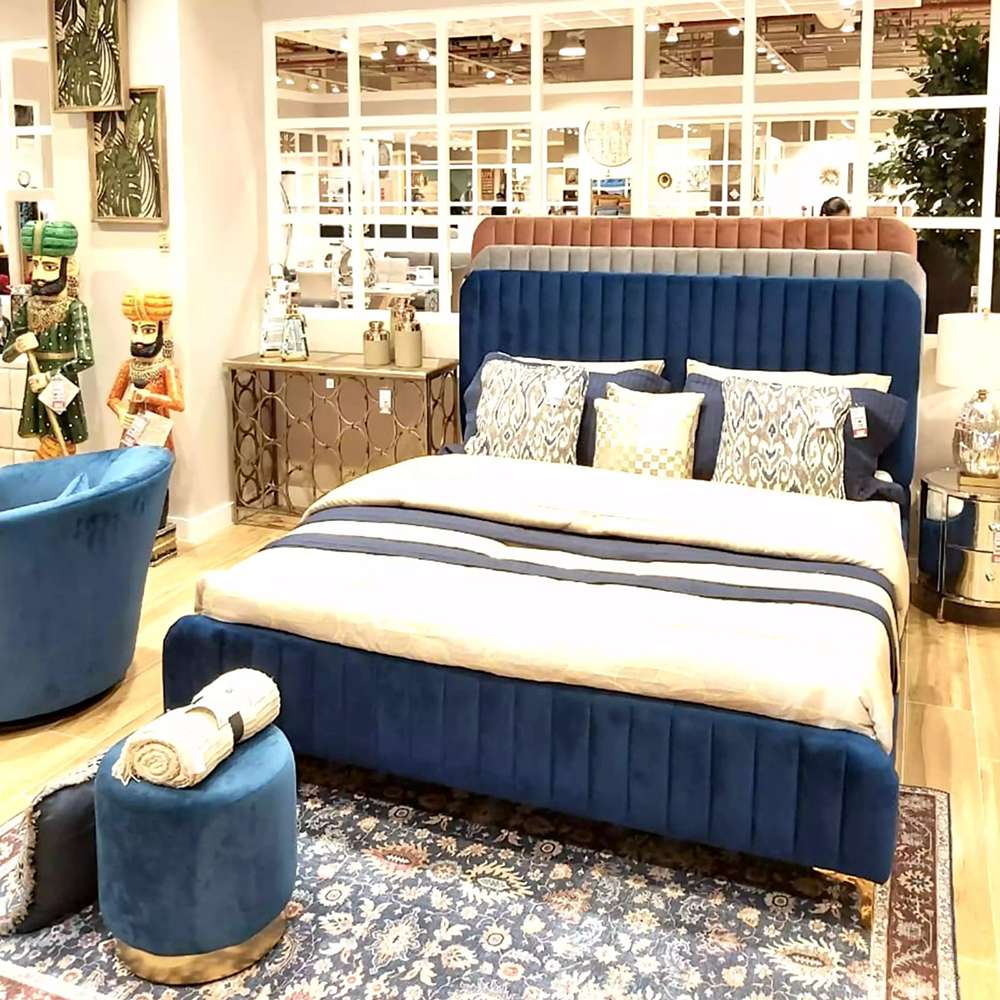 RoLucano King Bed - Navy Blue 2